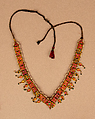 Necklace, Gold set with precious stones, pearls, and glass; enamel work
