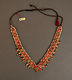 Necklace, Gold set with precious stones, pearls, and glass; enamel work