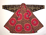 Kaftan, Silk, metal wrapped thread; embroidered, ikat weave lining
