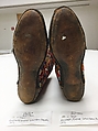Boots, Leather, silk; embroidered