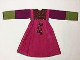 Festive Dress of a Hazara Woman, Silk, cotton, metal wrapped thread; embroidered