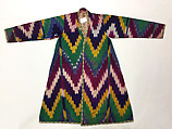 Robe, Silk, cotton; ikat woven