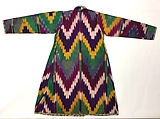Robe, Silk, cotton; ikat woven