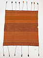 Ensemble, Cotton, silk, metal coins; embroidered
