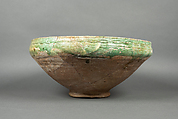 Bowl, Earthenware; slip painted