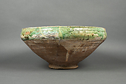 Bowl, Earthenware; slip painted