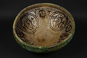 Bowl, Earthenware; slip painted