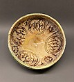 Bowl, Earthenware; slip painted