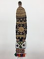 Nose Ornament, Wool, glass, metal wrapped thread; embroidered