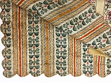 Uçetek Entari, Silk and metal wrapped thread; embroidered