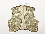 Vest, Silk, metal wrapped thread; embroidered