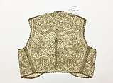 Vest, Silk, metal wrapped thread; embroidered