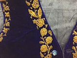 Suit, Silk, metal wrapped thread; embroidered