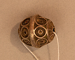 Bead, Silver, vitreous enamel, paint