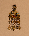 Pendant, Metal, glass