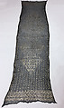 Headscarf, Cotton, metal wrapped thread; embroidered