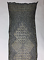 Headscarf, Cotton, metal wrapped thread; embroidered