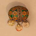 Bead, SIlver and enamel