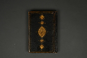 Illustrated Manuscript, Ink, opaque watercolor, and gold on paper; leather binding