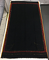 Shawl, Wool, metal wrapped thread; embroidered on surface