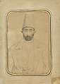 Portrait of Mirza Hashem Amin Khalvat, Abu`l Hasan Ghaffari, known as Sani&#39; al-Mulk (Iranian, 1814–66), Graphite on paper