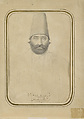 Portrait of Farrukh Khan Amin al-Dawla Kashi, Abu`l Hasan Ghaffari, known as Sani&#39; al-Mulk (Iranian, 1814–66), Graphite on paper