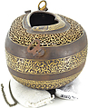 Beggar's Bowl (Kashkul), Steel; pierced, gold damascened