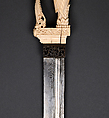 Dagger with Yali Hilt, Hilt: Ivory; carved and inlaid with glass, ruby, spinel, and emerald
Blade: Steel