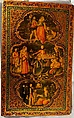 Mirror Case Depicting Crucifixion Scene, Muhammad Isma&#39;il Isfahani (Iranian, 1814–1892), Pasteboard, papier-maché; opaque watercolor, gilded, and lacquered