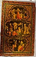 Mirror Case Depicting Crucifixion Scene, Muhammad Isma&#39;il Isfahani (Iranian, 1814–1892), Pasteboard, papier-maché; opaque watercolor, gilded, and lacquered