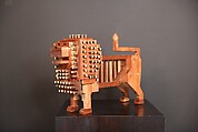 Defiant Persian Lion, Morad Tahbaz (British-American, born London, 1955), Mahogany wood