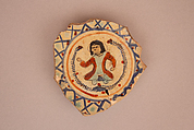 Fragment of a Mina'i Bowl, Stonepaste; overglaze painted (mina'i)