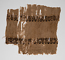 Textile Fragment, Linen and silk; tapestry woven