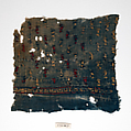 Textile Fragment, Linen; embroidered in silk