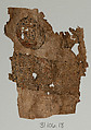 Textile Fragment, Linen; stamped and gilded