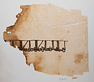 Textile Fragment, Linen; plain weave, painted