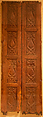 Pair of Doors, Wood (teak); frames with carved panels