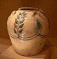 Jar with Four Lug Handles, Earthenware; painted in blue on opaque white glaze