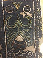 Panel, Wool; embroidered with silk