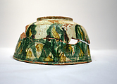 Vessel with Splashed Decoration, Earthenware; white slip, incised and splashed with polychrome glazes under transparent glaze (sgraffito ware)
