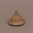 Lid, Earthenware; slip covered and unglazed