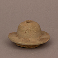 Lid, Earthenware; slip covered and unglazed