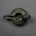 Lamp, Earthenware; under green glaze