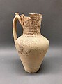 Jug, Earthenware; slip covered and incised, unglazed