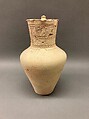 Jug, Earthenware; slip covered and incised, unglazed