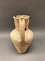 Jug, Earthenware; slip covered and incised, unglazed