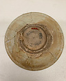 Plate, Earthenware; white slip under transparent greenish glaze