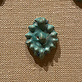 Pendant, Earthenware; molded under turquoise glaze
