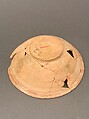 Bowl, Earthenware; red slip with polychrome slip decoration under glaze