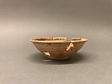 Bowl, Earthenware; red slip with polychrome slip decoration under glaze